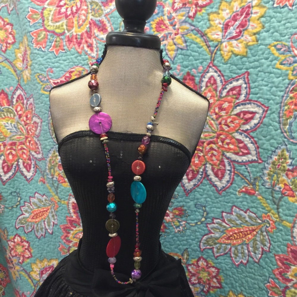 💜❤️ beautiful multi-colored beaded necklace ❤️💜